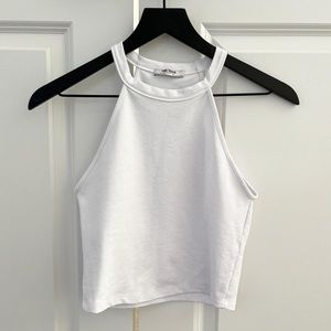 ZARA Crop Top Tanktop Halter Top White Small